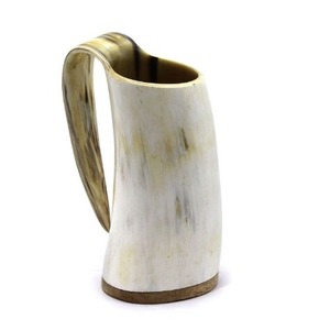 Mug en corne de buffle naturel, fait main, de haute qualité, écologique, style viking, rustique, grande capacité, idéal pour la bière, cadeau - Product Image 3