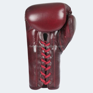 ถุงมือชกมวยแบบผูกเชือกสำหรับฝึกซ้อม ระดับมืออาชีพ สีเงิน ทำจากหนังวัว สำหรับ MMA มวยไทย คิกบ็อกซิ่ง - Product Image 2