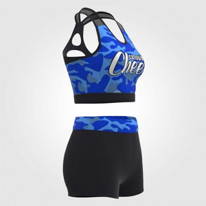 Uniforme de cheerleading pour hommes de haute qualité, respirant, 100% polyester, imprimé, avec couleurs et logo personnalisés pour les spectacles de danse - Product Image 5