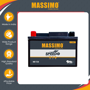 แบตเตอรี่รถจักรยานยนต์ MASSIMO MB - TZ9 คุณภาพเยี่ยม ยอดขายสูงสุด พร้อมอายุการใช้งาน 300 HLE จากอินเดีย - Product Image 2