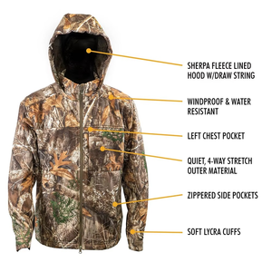 Veste Softshell imperméable de haute qualité GRACE SIGN, camouflage personnalisé, pour la chasse en plein air en hiver, avec doublure en polyester, unisexe - Product Image 2