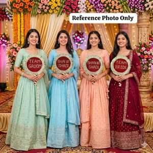 Handmade Maroon Velvet <b>Wedding</b> Handheld <b>Prop</b> – Round Bridal Entry Wand – Indian <b>Wedding</b> Photo Booth & Stage Decoration Accessory - Product Image 2