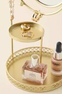 Wholesale Home Decorative Luxury Design Gold Metal Jewelry Storage & Organizer with <b>Mirror</b> - Product Image 5