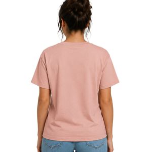 เสื้อยืดโอเวอร์ไซส์พิมพ์ลายกราฟิกจักรยานสีชมพูหม่นสำหรับผู้หญิง คอกลม แขนสั้น แฟชั่นฤดูร้อน ผ้าคอตตอนผสม สวมใส่สบาย - Product Image 2
