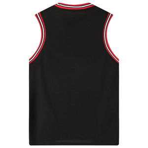 ชุดเสื้อบาสเก็ตบอลแบบไม่มีแขน โพลีเอสเตอร์ 100% สกรีนลายตามสั่ง รับผลิตแบบ OEM/ODM ชุดทีมชาย ระบายอากาศ แห้งเร็ว ซับเหงื่อ - Product Image 3