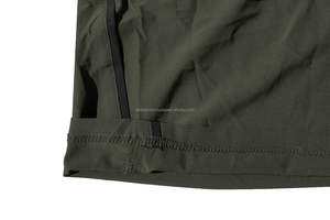 Chándal de nailon con cremallera para hombre, chándal para hombre, pantalones cortos de malla para correr, Fitness, entrenamiento atlético, gimnasio, impermeable, poliéster ligero - Product Image 5