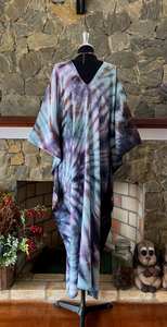 <b>Plus</b> <b>Size</b> Turquoise Tie Dye Rayon Caftan Dress Relaxed Fit Beach Coverup Women Wear - Product Image 4