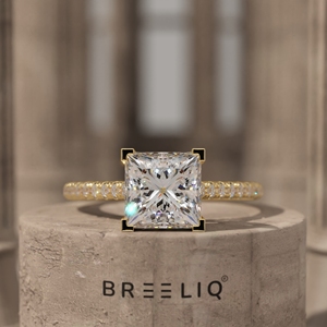 14K Gold Princess Cut Solitaire Engagement Ring 2 Carat Square Diamond Ring <b>4</b> Prong White Gold Bridal Ring Fine Jewelry - Product Image 1