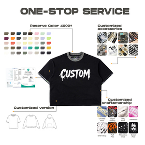 T-shirt en coton épais surdimensionné à épaules tombantes, style streetwear vintage, séchage rapide, écologique, fournisseur de marque privée - Product Image 5