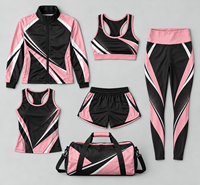 Ensemble de vêtements de danse personnalisés pour femmes, costume de danse, tenue de performance, haut court, leggings, shorts, veste, vêtements d'entraînement de danse