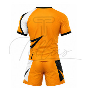 High Quality Rugby Uniform in Low Price Breathable Quick Dry Custom Logo Short Sleeves Sublimation Rugby Uniform - Product Image 2