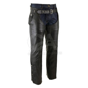 Chaparreras Completas de Cuero Genuino para Montar a Caballo, Chaparreras Profesionales de Equitación, Estilo Vaquero Occidental, Protección para las Piernas - Product Image 3