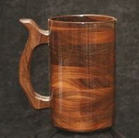 Mug à manche en bois, mug à bière en bois, mug traditionnel en bois, mug de bar en bois, vaisselle en bois