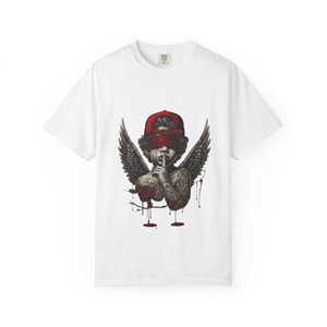 T-shirt col rond unisexe en coton épais blanc pour homme, impression graphique personnalisée OEM, écologique, séchage rapide, logo imprimé sur mesure, streetwear - Product Image 3