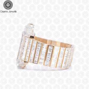 Charm Jewells – montre de luxe en acier inoxydable pour femmes, cadran rond à Quartz analogique de 36mm, fermoir pliable lumineux à la mode - Product Image 3