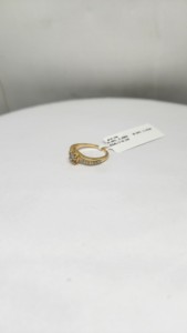 Anillo de Oro de 9K para Mujer, Color HI, Pureza SI, Diamante Natural de 0.36ct, Chapado en Rodio, 2.428g, Certificado IGI, Diamantes Pequeños de Lujo - Product Image 2