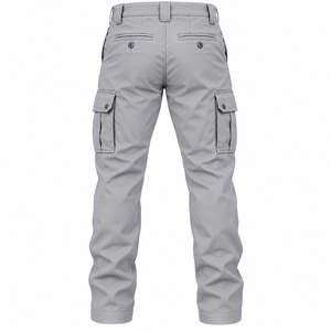 Pantalon de travail pour homme de haute qualité, durable, en sergé, avec poches cargo à rabat, couleur unie, personnalisable, pour agents de sécurité - Product Image 2