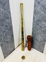 Telescopio de Latón Macizo East India Company 1818 para Bodas Religiosas de 32 Pulgadas con Estuche de Cuero