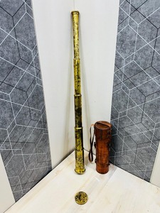 Telescopio de Latón Macizo East India Company 1818 para Bodas Religiosas de 32 Pulgadas con Estuche de Cuero - Product Image 3