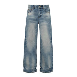 Pantalones Vaqueros Casuales de Cintura Alta para Hombre, Hechos a Medida, 100% Algodón, Ligeros, de Secado Rápido, Transpirables, Ecológicos, para Uso en Exteriores - Product Image 1