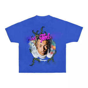 Camiseta Negra Oversize de Algodón 240GSM con Estampado Gráfico DTG Puff Print, Estilo Streetwear Personalizado, 100% Algodón, para Hombre, Corte Holgado - Product Image 3