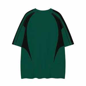 T-shirt 100 % coton brodé avec impression en relief pour homme, design de logo personnalisé devant et derrière, doux - Product Image 3