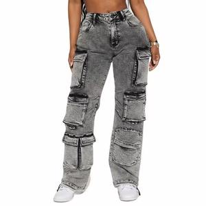 Nueva Llegada, Jeans de Mezclilla Holgados de Algodón para Mujer, Talla Grande, Corte Regular, Estilo Vintage, Transpirables, Ecológicos, Personalizados OEM - Product Image 6