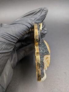 Unique Moissanite Hip Hop <b>Pendant</b> <b>Solid</b> Sterling Silver 925 Yellow Rose <b>Gold</b> Plated Nickel-Free Lead-Free IDGL/GRA Certified - Product Image 4