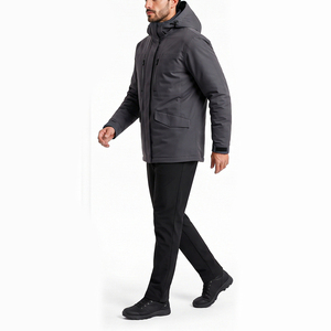 Veste de ski imperméable à capuche pour homme avec fermeture éclair et logo personnalisé, vêtements d'hiver pour homme, veste chaude pour homme - Product Image 4