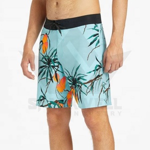 Shorts de bain pour hommes à imprimé tropical, séchage rapide, cordon de serrage, taille mi-haute, avec poches latérales - Product Image 6