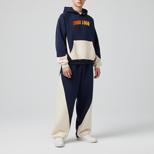 Ensemble sweat à capuche imprimé et pantalon de survêtement décontracté mi-lourd de qualité supérieure, style streetwear ample à jambe large, 100% coton, idéal pour l'hiver - Product Image 5