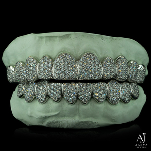 Grillz de Dientes Personalizados con Moissanita y Baño de Oro sobre Plata 925, Estilo Hip Hop, Certificados por Terceros, Unisex, para Fiestas, Bodas, Regalo - Product Image 1