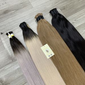 Vendedores de cabello virgen Super Double Vietnamese Hair Natural Straight Ombre Ash Blonde Bulk Hair de fábrica - Product Image 5