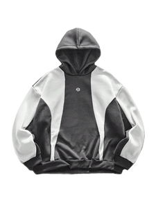 Sudadera con Capucha de Algodón y Felpa para Hombre, Diseño Color Block, con Logotipo Personalizado, Estilo Urbano, Sudaderas de Primera Calidad, Personalización de Marca - Product Image 2