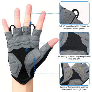 High Performance Leather Full Finger Waterproof Touchscreen Compatible Breathable Non-Slip Adjustable Wrist Strap Cycling Gloves - Product Image 4