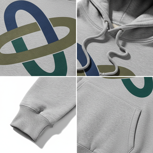 Sweat à capuche unisexe zippé avec logo personnalisé sur le devant, 100 % coton, 400-500 GSM, design classique personnalisable, polaire d'automne, écologique - Product Image 3