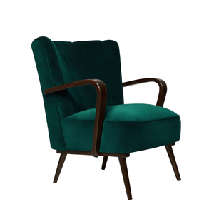 Sillón individual Elena Amchair para interiores, mueble de madera de teca para hotel, hogar, sala de estar, duradero. - Product Image 1