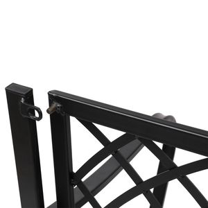 Panca da Esterno in Ferro e Legno Stile Antico 47 Pollici Nera Spedizione Gratuita - Product Image 5