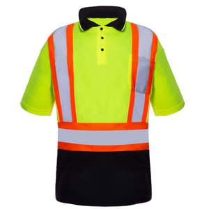 Camiseta Polo de Seguridad Reflectante de Secado Rápido al por Mayor, Camiseta Polo de Trabajo de Alta Visibilidad de Secado Rápido - Product Image 1