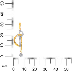 Pendentif en or jaune avec diamant rond taille brillant cultivé en laboratoire, style minimaliste pour femme, idéal pour le quotidien - Product Image 5