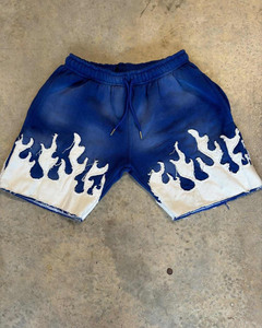 2026 <b>Distressed</b> Embroidery Men Shorts Sets Cotton Sun Faded Shorts Cut Edge Acid Wash Shorts Men <b>Top</b> Quality - Product Image 3