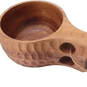 Taza Kuksa Premium a Precio de Mayoreo, Hecha a Mano, de Madera Natural, para Café, Té, Camping, Senderismo y Aventuras al Aire Libre - Product Image 1