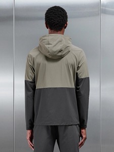 <b>Men's</b> Hooded Color Blocking Windbreaker <b>Jacket</b> Set Casual Outdoor Sportswear Autumn Breathable Polyester Outfit - Product Image 4