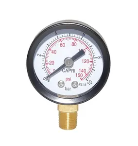 New Brass 1/8'' Male NPT Thread Pressure Gauge 0 150 PSI Building Material Shops Manufacturing Plants Machinery Repair Shops