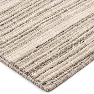 Tapis en laine DECORDEC beige ivoire à motif chevron répété, antidérapant, écologique, tufté à la main, pour salon, chambre, hôtel - Product Image 5