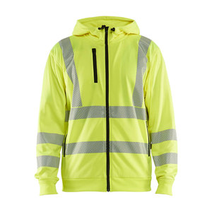 Sweat-shirt à capuche de sécurité avec fermeture éclair pour homme, pour vêtements de travail hivernaux, haute visibilité, réfléchissant, pour la sécurité routière, pour les travailleurs - Product Image 4