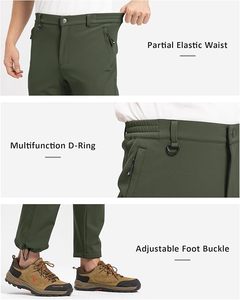 Pantalon de ski imperméable et chauffant pour homme - Tex Nylon, vêtements de neige d'extérieur, fermeture à cordon vert - Product Image 5
