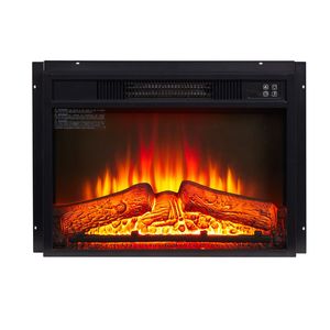 Caminetto Elettrico da Incasso 23 Pollici 1400W 120V con Display LCD e Telecomando, in Vetro, per Auto, Casa, Hotel, Autoportante - Product Image 1