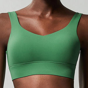 Women’s Solid Color <b>Cross</b> Back Sports Bra – Shockproof Padded Gym Yoga Fitness Underwear <b>Top</b> - Product Image 5