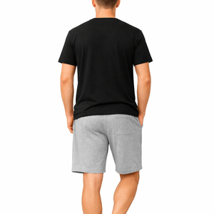 Conjunto de Camiseta y Pantalones Cortos de Algodón 100% para Hombre, Corte Regular, Diseño Moderno, Transpirable, Ropa Casual de Moda, Logotipo Personalizado, Atuendo de Verano - Product Image 5
